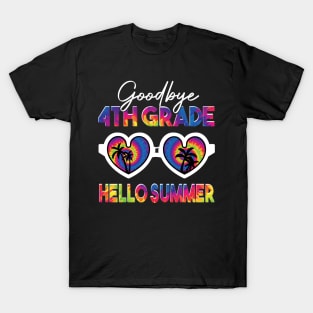 goodbye 4th grade hello summer tie dye T-Shirt